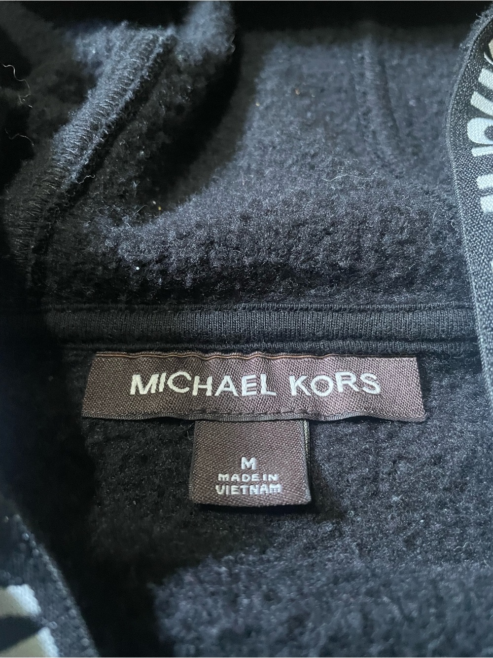 MK Michael Kors Women's Black Full Zip Logo Trim Hoodie Size M - Picture 7 of 8